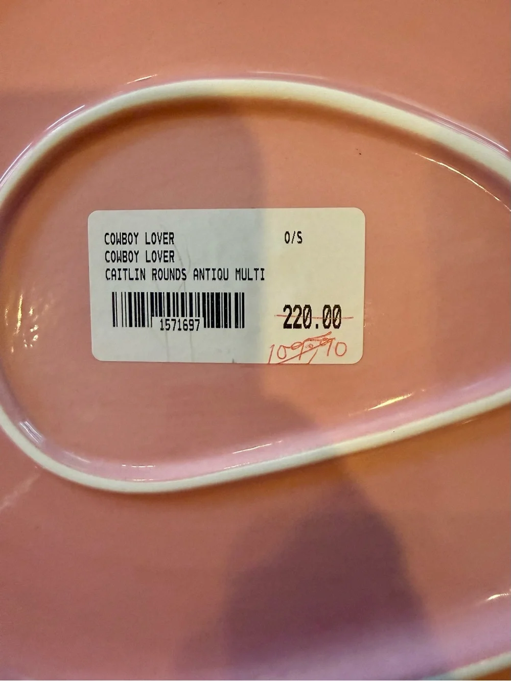 Cowboy Lover Platter with Heart Accent
